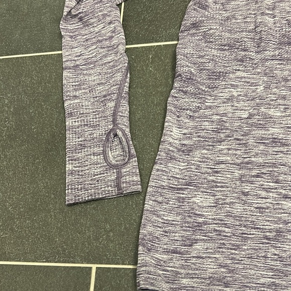 Purple with white, Lululemon long sleeve top - Picture 6 of 11